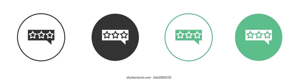 Review icon Minimal Flat Line Vector Icon Set.