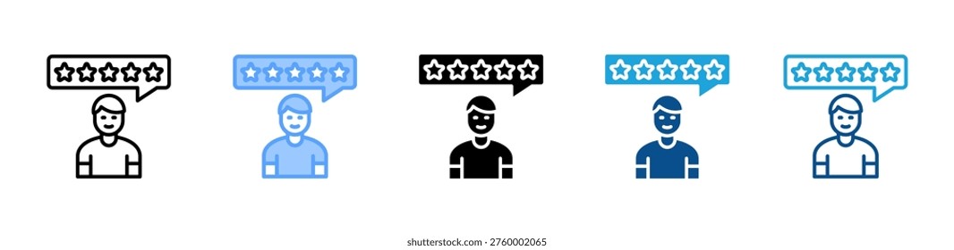 Review icon multiple style and collection