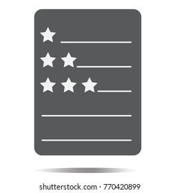review icon on white background. review sign. flat style. review symbol.