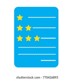 review icon on white background. review sign. flat style. review symbol.