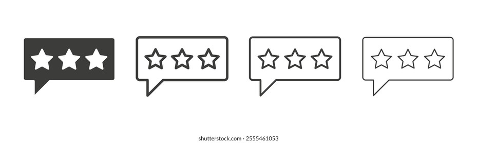 Review icon pack. vector illustration