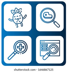 review icon set. Collection of Happy, Search, Searching icons
