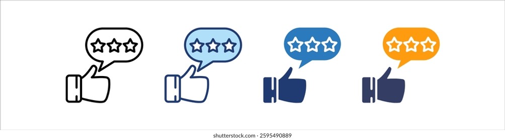 Review Icon Set Multiple Style Collection