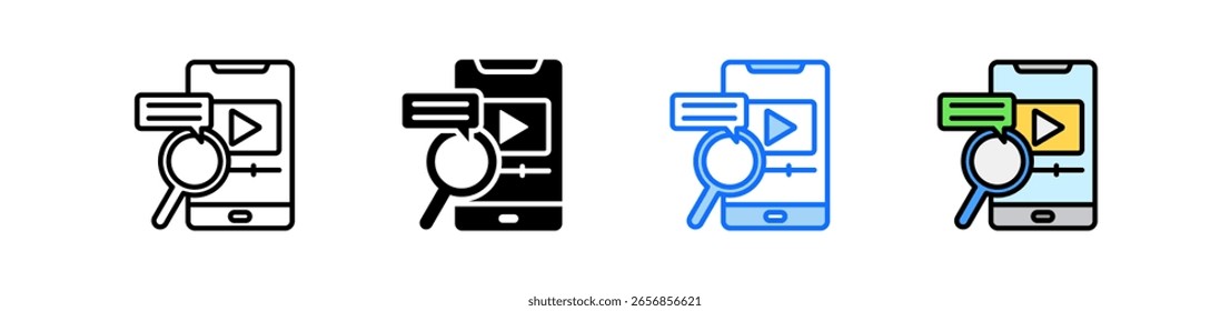 Review Icon Set Colección de estilos múltiples