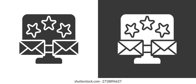 Evalúa Icon Set Colección De Vector Aislado En Blanco Y Negro