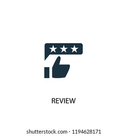 review icon. Simple element illustration. review concept symbol design. Can be used for web and mobile.