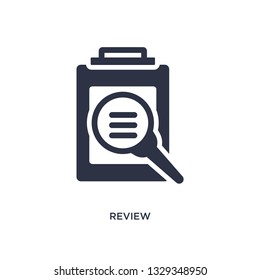 review icon. Simple element illustration from customer service concept. review editable symbol design on white background. Can be use for web and mobile.
