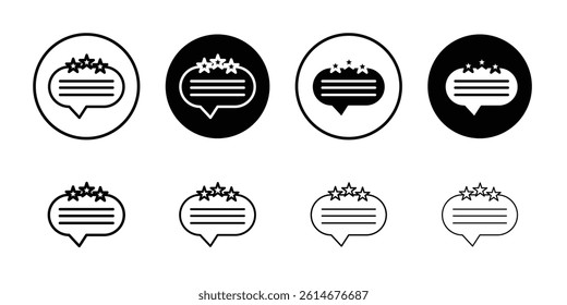 Review icon Simple outline vector logo