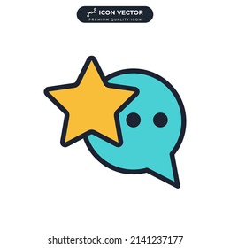 review icon symbol template for graphic and web design collection logo vector illustration