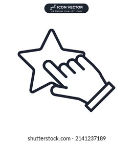 review icon symbol template for graphic and web design collection logo vector illustration