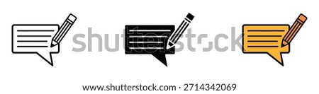 Review icon vector. communication, writing, editing, and feedback processes symbol. vector illustration.
