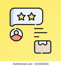 Revisar Ilustración del vector de iconos. Dibujo de esquema plano. Concepto de icono de compras y comercio electrónico Vector Premium aislado