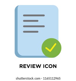Review icon vector isolated on white background, Review transparent sign , question symbols