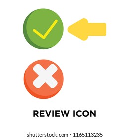 Review icon vector isolated on white background, Review transparent sign , question symbols