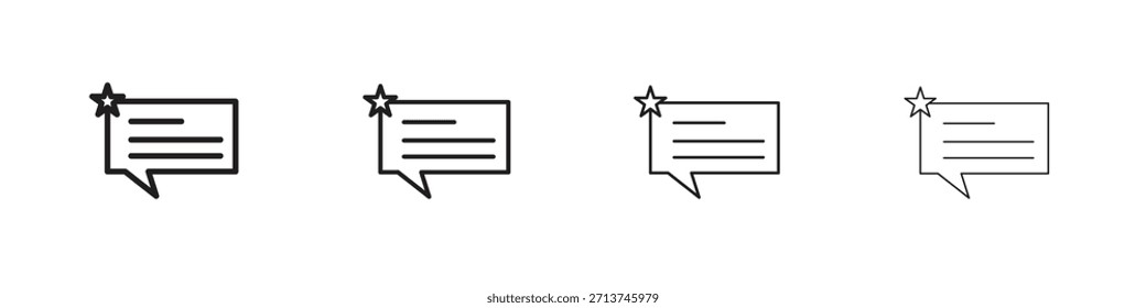 Review icon. Vector isolated pictograms.