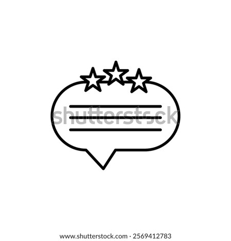 Review icon Vector logo outline