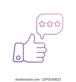 Review icon vector stock illustration