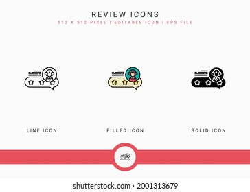 Überprüfen Sie die Vektorgrafik der Symbole mit dem Stil der festen Symbollinie. Prüfkonzept für die Kundenzufriedenheit. Bearbeitbares Strichsymbol auf isoliertem Hintergrund für Web-Design, Infografik und UI Mobile App.