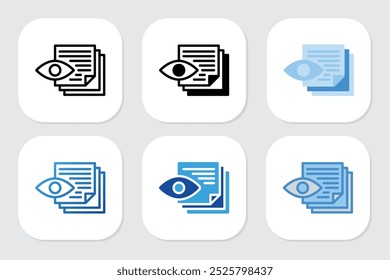 Review icons with various design styles