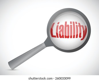 review liability illustration design over a white background