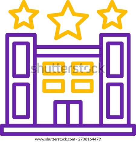 Review Line Two Color Vector Icon Design