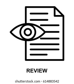 Review Line Vector Icon