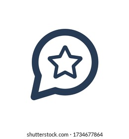 Icono minimalista del vector de línea de revisión. Símbolo vector de elección de estrella. Iconos de retroalimentación establecidos para el diseño web. Moderno plano como icono favorito para el diseño de aplicaciones. Signo aprobado mínimo lineal plana 
