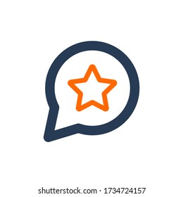 Review line vector minimalistic icon. Star choice vector symbol. Feedback icons set for web design. Modern flat like favorite icon for app design. Approved sign minimal flat linear 