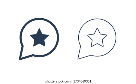 Review line vector minimalistic icon. Star choice vector symbol. Feedback icons set for web design. Modern flat like favorite icon for app design. Approved sign minimal flat linear 