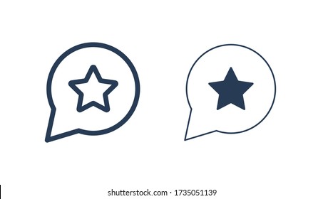 Icono minimalista del vector de línea de revisión. Símbolo vector de elección de estrella. Iconos de retroalimentación establecidos para el diseño web. Moderno plano como icono favorito para el diseño de aplicaciones. Signo aprobado mínimo lineal plana 