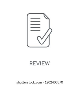 Review linear icon. Review concept stroke symbol design. Thin graphic elements vector illustration, outline pattern on a white background, eps 10.