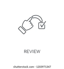 Review linear icon. Review concept stroke symbol design. Thin graphic elements vector illustration, outline pattern on a white background, eps 10.