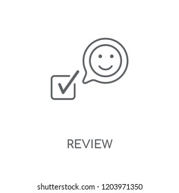 Review linear icon. Review concept stroke symbol design. Thin graphic elements vector illustration, outline pattern on a white background, eps 10.