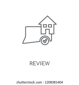 Review linear icon. Review concept stroke symbol design. Thin graphic elements vector illustration, outline pattern on a white background, eps 10.