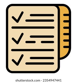 Review list icon outline vector. Social customer. Online help color flat