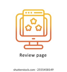 Review page Vector Gradient Outline Icon. Eps file 10