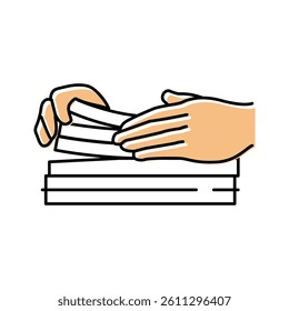 review paper document color icon vector. review paper document sign. isolated symbol illustration