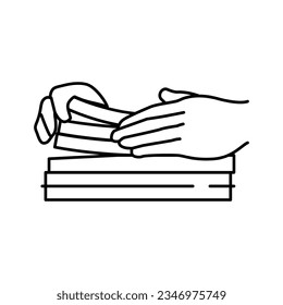review paper document line icon vector. review paper document sign. isolated contour symbol black illustration