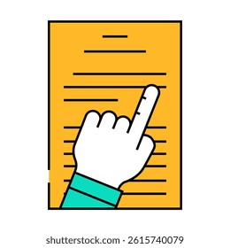 review paper document line icon vector. review paper document sign. isolated symbol illustration