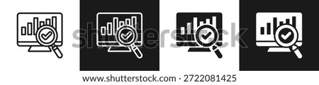 Review Progress Line N Glyph Icon Style In White And Background