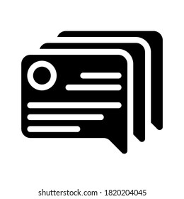 review quote frame glyph icon vector. review quote frame sign. isolated contour symbol black illustration