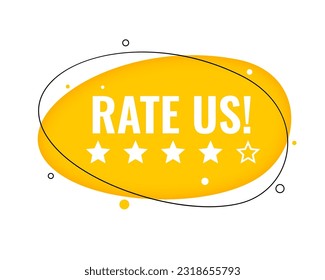 review and rate us star business background in modern style vector
