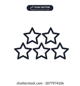 review rating icon symbol template for graphic and web design collection logo vector illustration