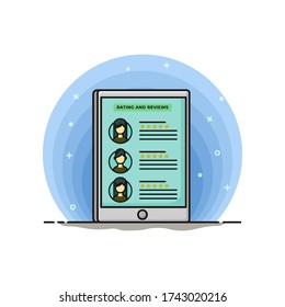Review and Rating Illustration. Feedback Vector Conceptual