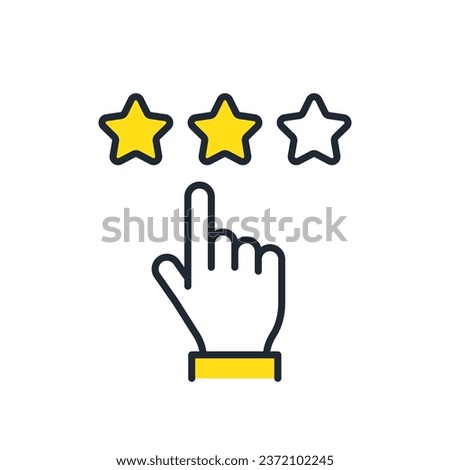 Review rating simple vector icon illustration material