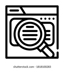 review research line icon vector. review research sign. isolated contour symbol black illustration