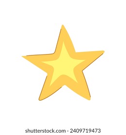 review star cartoon. silhouette best, element yellow, magic five review star sign. isolated symbol vector illustration