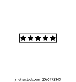 Review star icon Vector flat thin line illustration