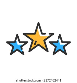 Review star outine icon. Online rating concept. Outline vector icon.