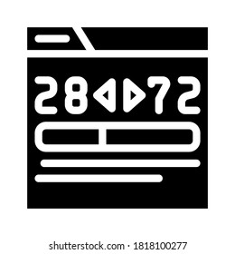 review statistic scale glyph icon vector. review statistic scale sign. isolated contour symbol black illustration